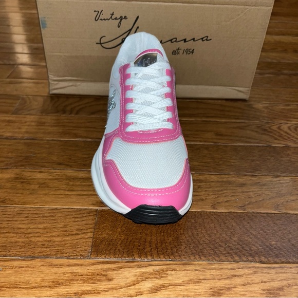 Vintage Havana Run Suede Fashion Sneakers Fuchsia, White & Silver Women’s 7.5 - Picture 7 of 12